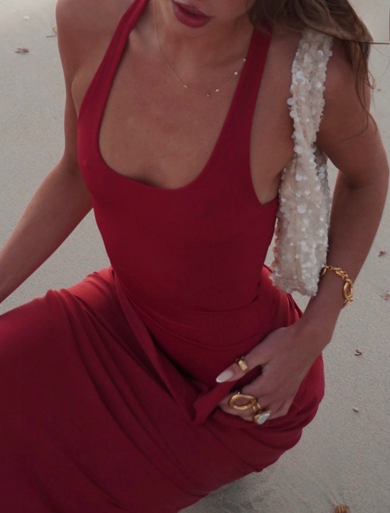 Benni - Jade Maxi Dress in Scarlet